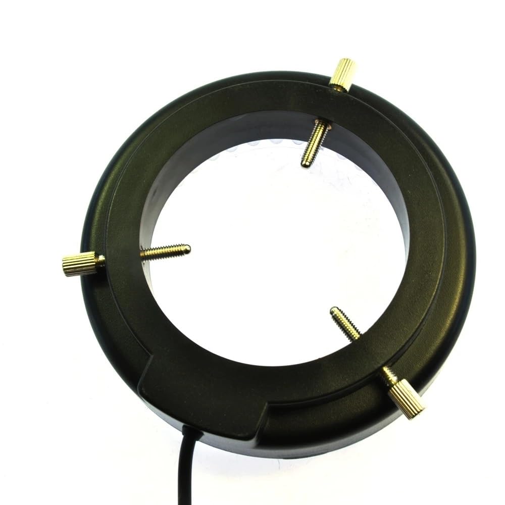 Microscope Ring Light - Source lumineuse de la caméra industrielle LED Microscope lumineux d'anneau illumination 72 Perles de lampes luminosité réglable Diamètre intérieur 72 mm Accessoires pour micro