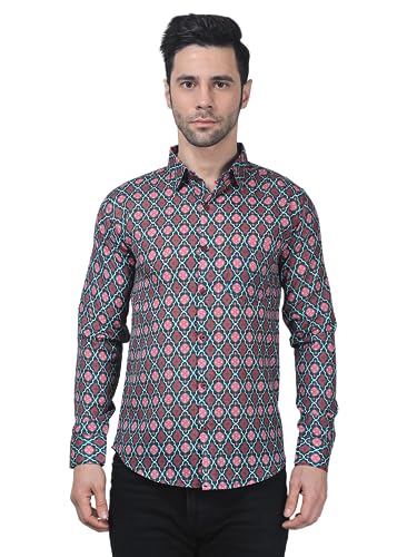 Image of TB Trybuy.in Avant-Garde Men's Printed Full Sleeve Casual Linen Shirt
