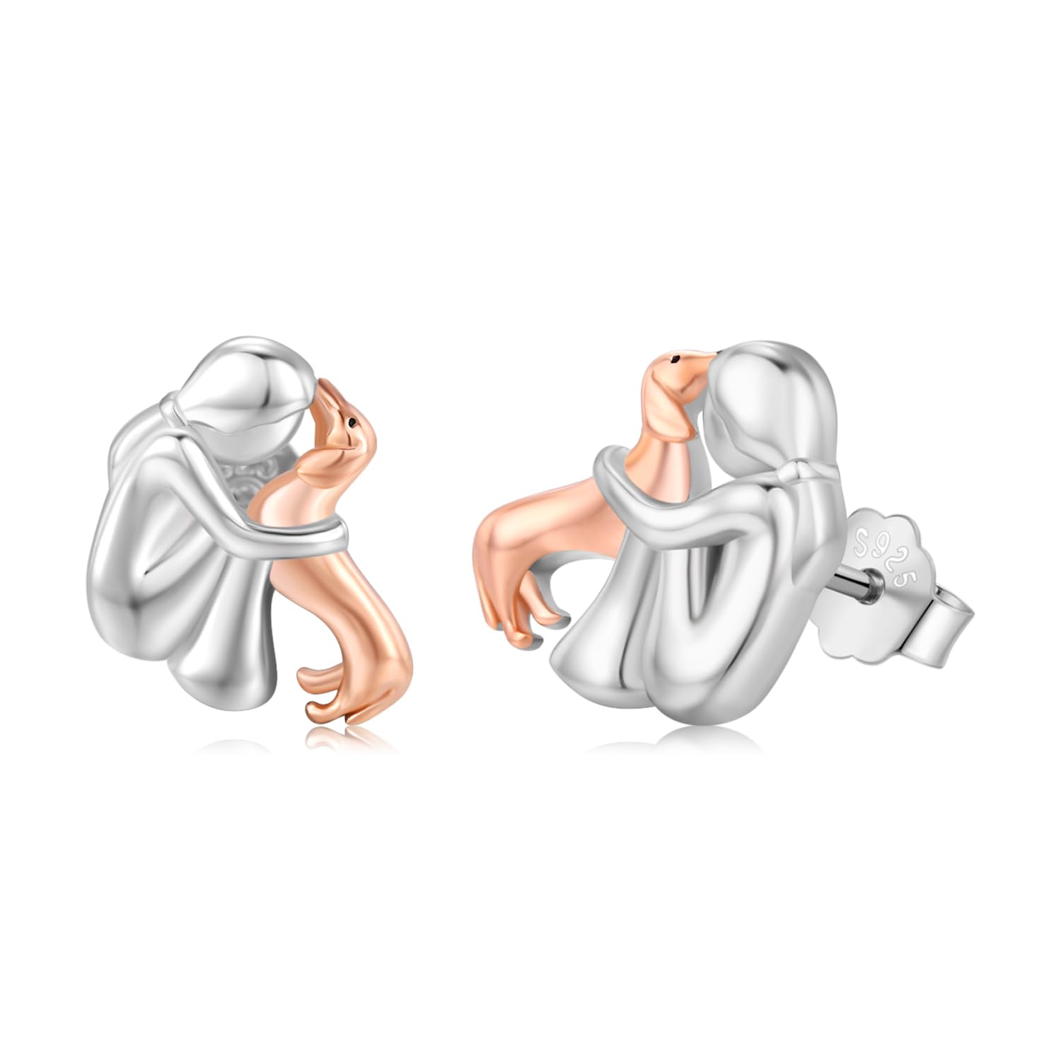 925 Sterling Silver Dog Earrings Cute Animal Puppy Stud Earrings Dog Jewelry Gifts for Women Girls Pet Lover Hypoallergenic Earrings for Sensitive Ears