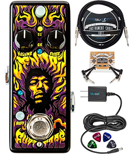 MXR JHW1 Authentic Hendrix '69 Psych Series Fuzz Face Distortion Pedal Bundle