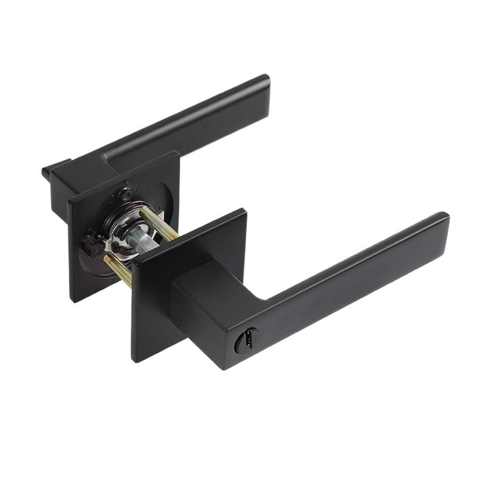 Serrure à poignée tripolaire noire pour porte, système sphérique robuste Asia Black ET