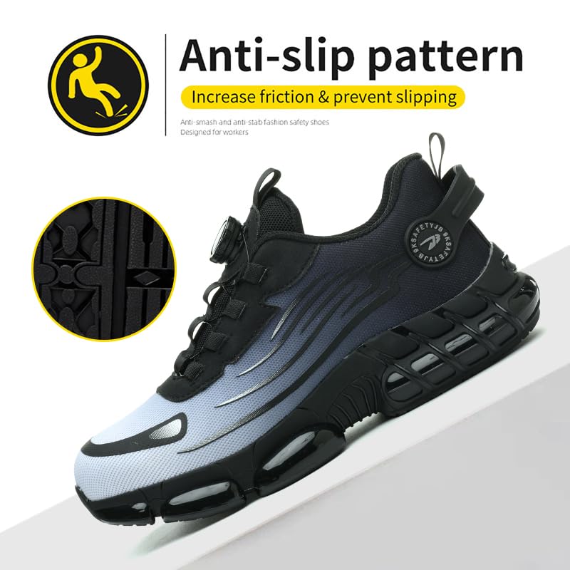 Image of Steel Toe Work Sneakers for Men Women Lightweight Comfortable Industrial & Construction Work Safety Shoes