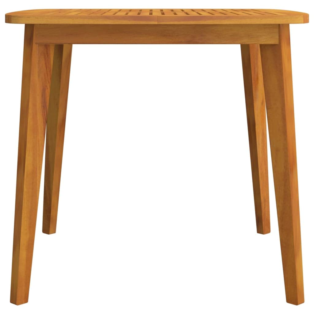 Gartentisch aus Akazien Massivholz 85 x 85 x 75 cm für Terrasse Balkon und Outdoor, wetterfestes Holz mit Lattendesign, Stabiler Esstisch für Garten, Veranda und Sitzecke