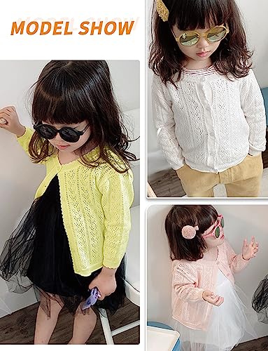 Kids Baby Girls Cotton Knit Thin Sweater Cardigans Solid Long Sleeve Button Sweaters for Summer Spring Fall4