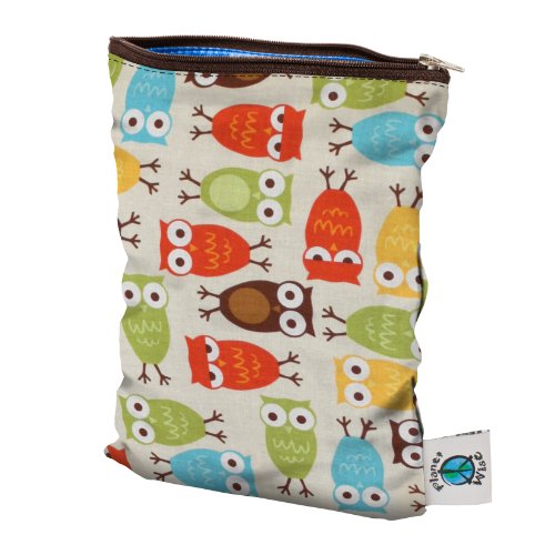 Planet Wise Wet Diaper Bag, Owl, Small