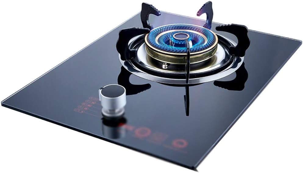 Gas Hob Glass Stove Benchtop/Embedded Gas Cooktop 1.5H Timing Child Lock Protection with Flame Failure Protection [Energy Class A] (Color : F Size : NG) (C LPG)