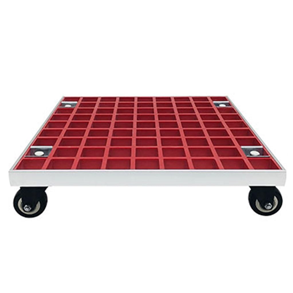 Caddy para plantas con ruedas de alta resistencia, soporte rodante para plantas con capacidad de 330 lb, carrito para macetas para interior y exterior, base cuadrada de carretilla 50cm/20in
