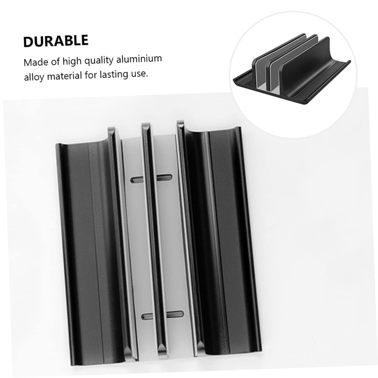 NUOBESTY Soporte Vertical y Base Estable de Aleación de Aluminio para Portátil Refrigeración para Ordenador Portátil en Escritorio