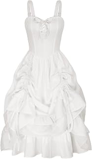 Corset Dress for Women Renaissance Dress Midi Sleeveless Victorian Dresses