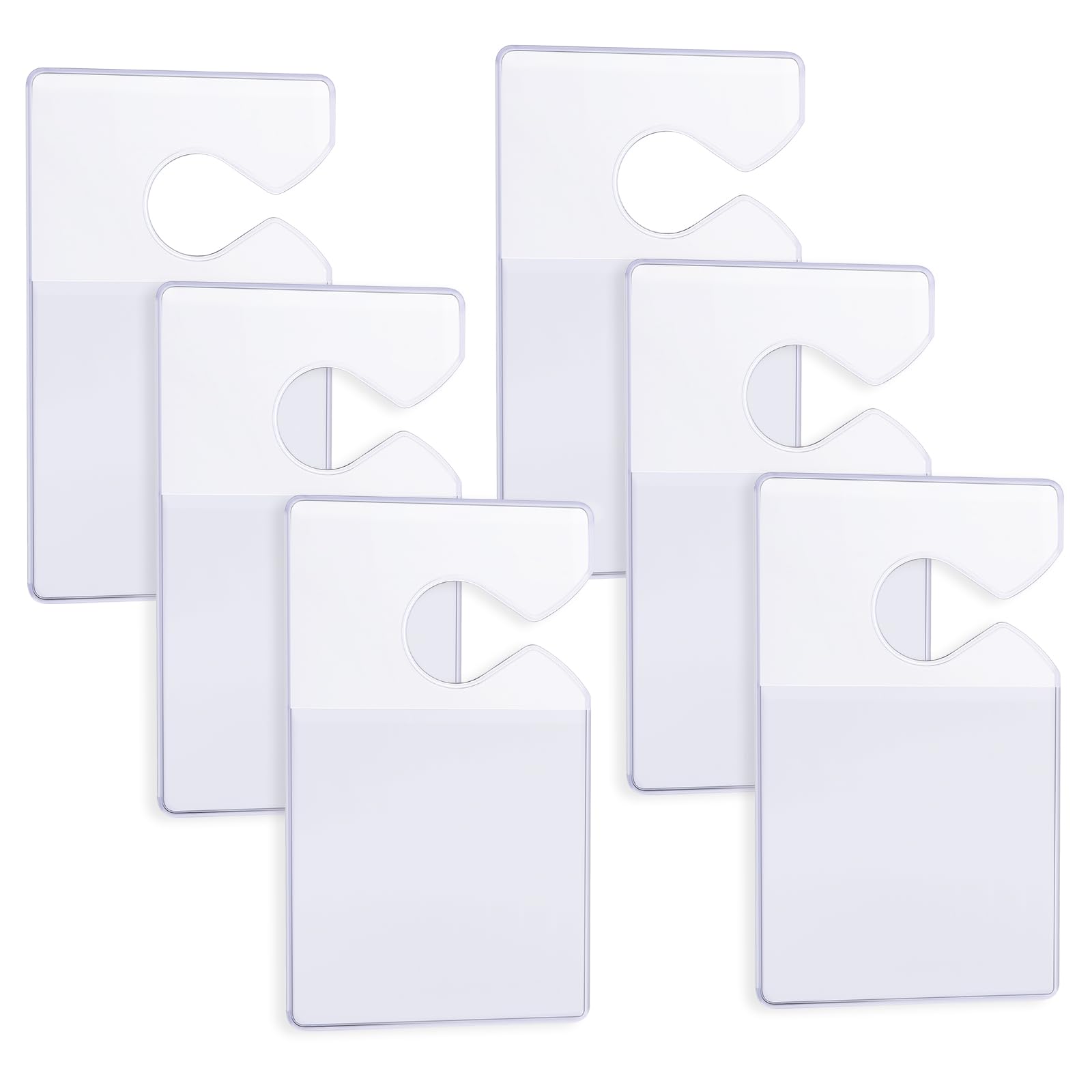 Clear Parking Permit Holder, 3 x 5 inch Car Vertical Parking Lot Pass Rear View Mirror Hanger for Car Passes, Stickers, Permits