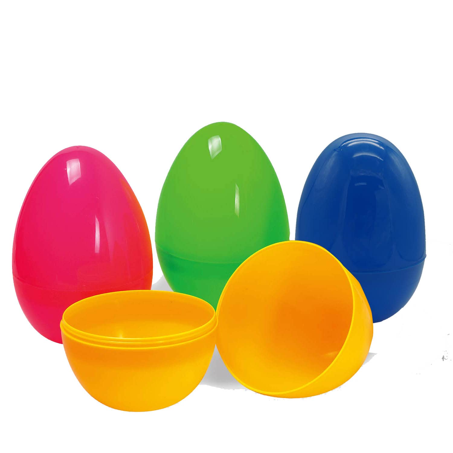 AUFIKR 24 Fillable Plastic Easter Egg Hunt Party Supply Pack - 2.5" Assorted Color Plastic Eggs