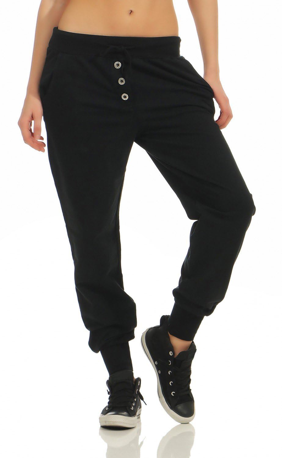 Damen Jogginghose Freizeithose Sporthose Sweat Pants lang (623)