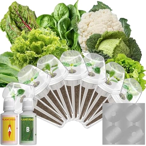 LYKOCLEAN Mix Salad Seed Pods for Ahopegarden, iDOO Hydroponics Growing System, 400+ Seeds, Including Spinach, American Fast Lettuce, Paris Island cos Lettuce, Buttercrunch Lettuce(7-Pods) Cover