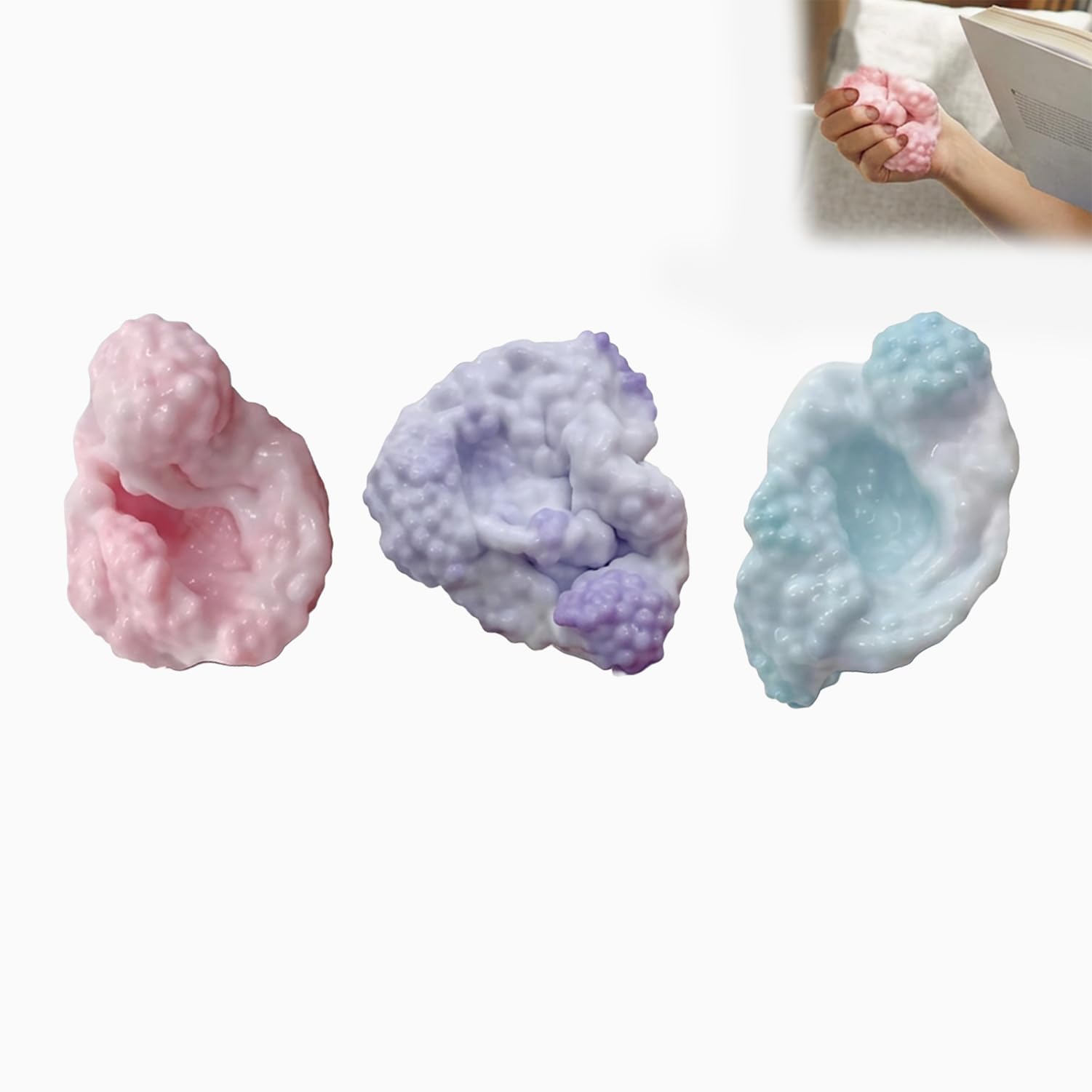 3 Pack Stress Relief Balls for Adults, Soft Bead Filled, Hand Exercise