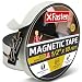 XFasten Flexible Strong Self Adhesive Magnetic Tape Roll, 1/2-Inch x 10-Foot, Pack of 3, Stick on Magnetic Strips with Adhesive Backing