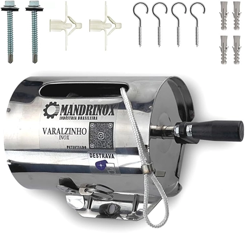 Varal Recolhível Retrátil Inox 30 Metros Mandrinox