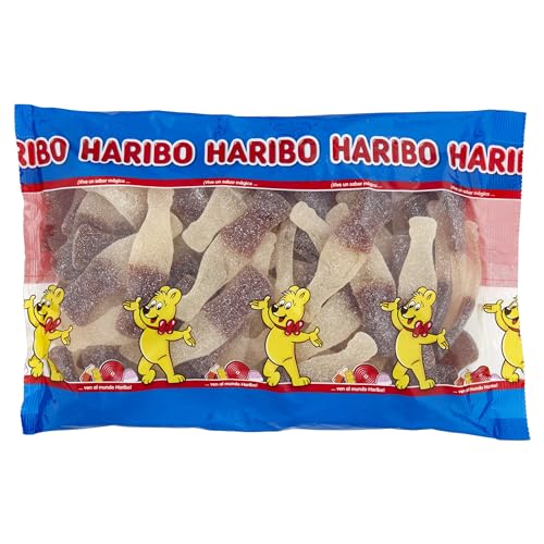 Haribo Maxi Bottiglie Cola Effervescenti, Caramelle Gommose Frizzanti, Gusto Cola, Ideali Per Feste E Dolci Momenti Di Relax - 2kg