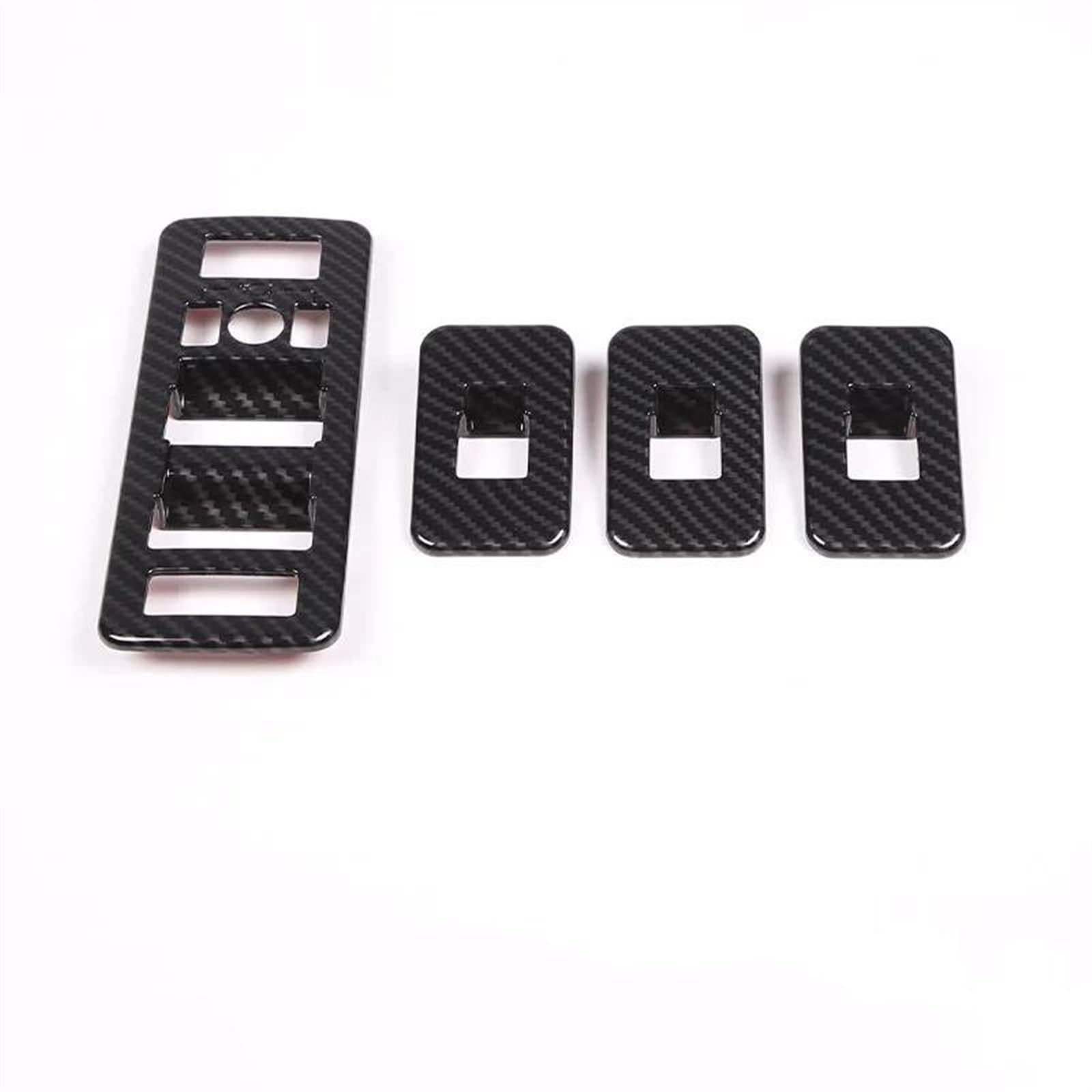 Yeskit Carbon Fiber Abs Car Window Glass Lifting Button Decorative Frame Sticker For Land-Rover For Range Rover For Vogue L405 2013-2017(Carbon Fiber)