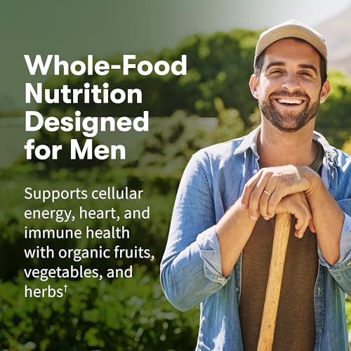 Garden of Life Once Daily Whole Food Multivitamin for Men, Organic Mens Vitamins & Minerals, Vitamin C, Zinc, Vegan, for Health & Well-Being, 60 Tablets - Image 3