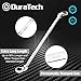 DURATECH Extra Long Flex-Head Ratcheting Wrench Set, Double Box End Wrench Set, 6-Piece, Metric 8-19 mm, CR-V Steel, with Pouch