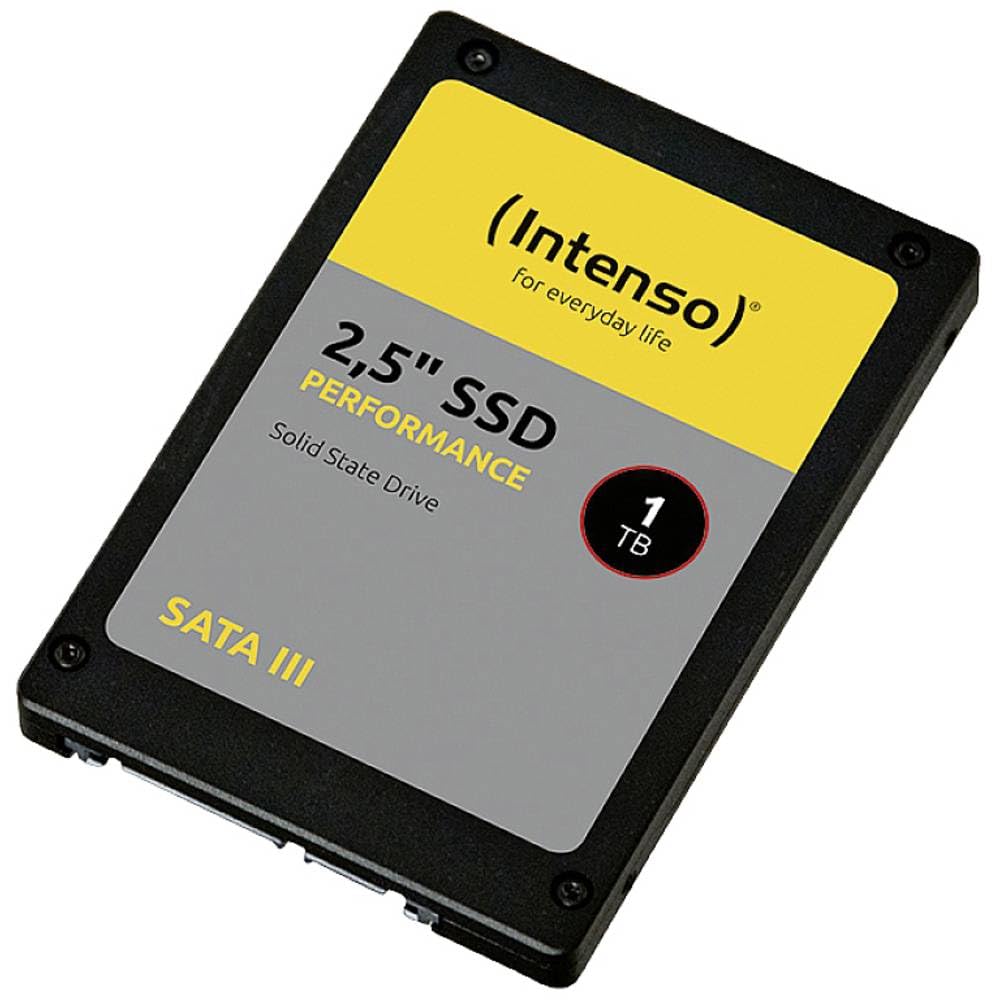 Intenso Disque SSD Interne 2,5" SATA III Performance, 1 to, 550 Mo/s, Noir, Disque SSD