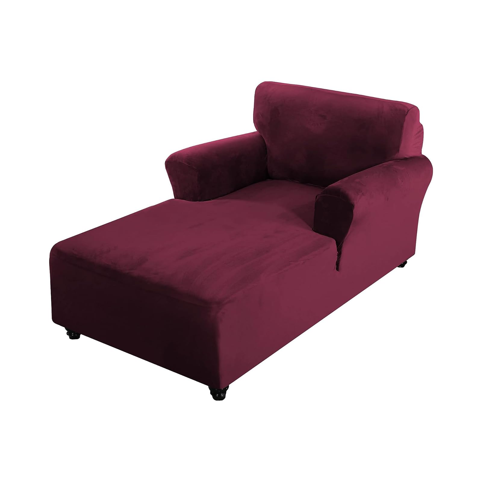 Housse de chaise longue en velours de luxe rouge pour sublimer votre méridienne élégante