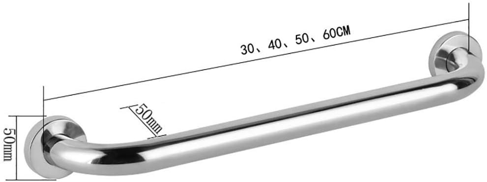 HTLLT Sturdy Shower Safety Grab Bar Easy to Grip Grab Bar Provides Strong and Secure Support Suitable for Elderly Disabled Shower Handrails Single Handrail,Silver,60Cm/23.62In : Health & Household