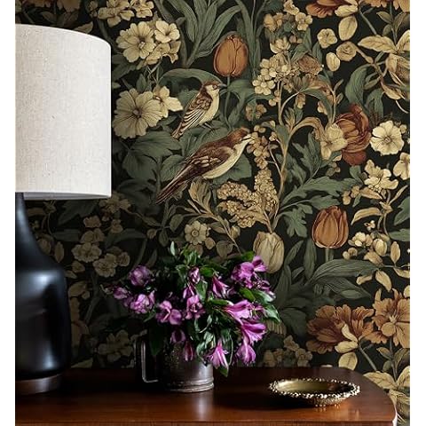 Erfoni Vintage Floral Peel and Stick Wallpaper Cover