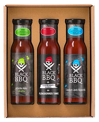 BBQ Saucen Set Black BBQ Stars Box mit 3 Saucen à 240 ml