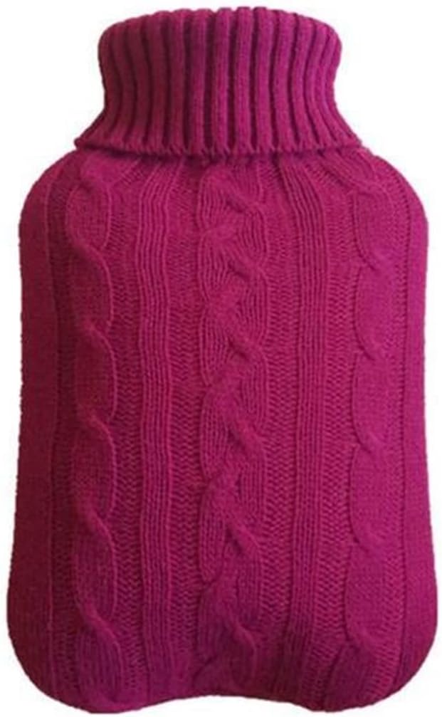 Hot Water Bag Hot Water Bottle Knitted Cover Hot Water Packs Case Cold-Proof Warm Hot Water Bottle Pouch Knitted Cover Removable Hot Water Bag. (Color : F) (C)