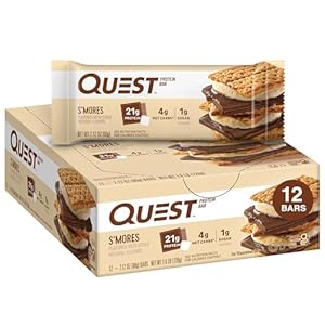 Quest Nutrition Protein Bars – S’Mores – 2.12 oz (1-Pack of 12)