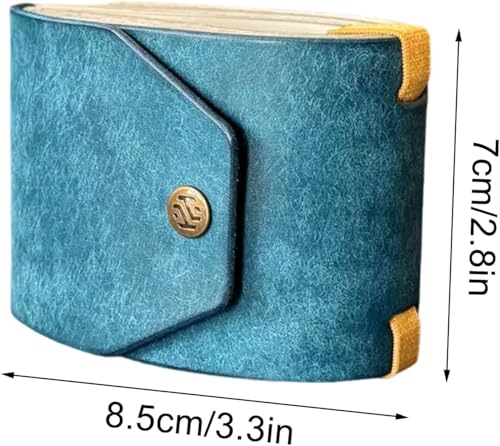 New The Cash Wrap Wallet,Handmade Leather Money Wallet Organizer,Fast Cash Access Money Holder for Cash,Handy Purse Bands with Magnetic Clasp,Ideal Gifts for Women (Blue)2