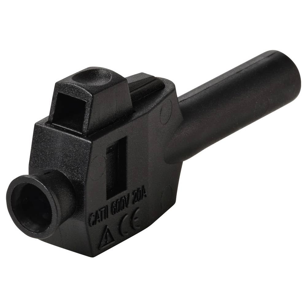 Voltcraft MP-4 Laborstecker mit Klemmanschluss Stecker, gerade Stift-Ø: 4 mm Schwarz 1 St. Bulk