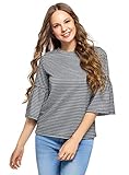 Llamativa camiseta de diseño original con mangas voluminosas