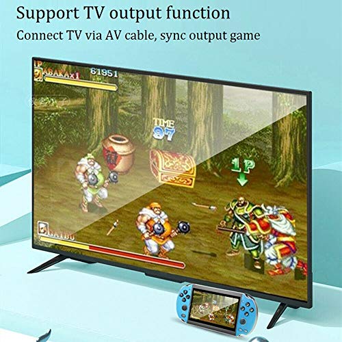 4000+ games 32G ROM X7 PSP console handheld game machine 4.3\\ ps4 Portable Consoles (Blue) - Thumbnail 4