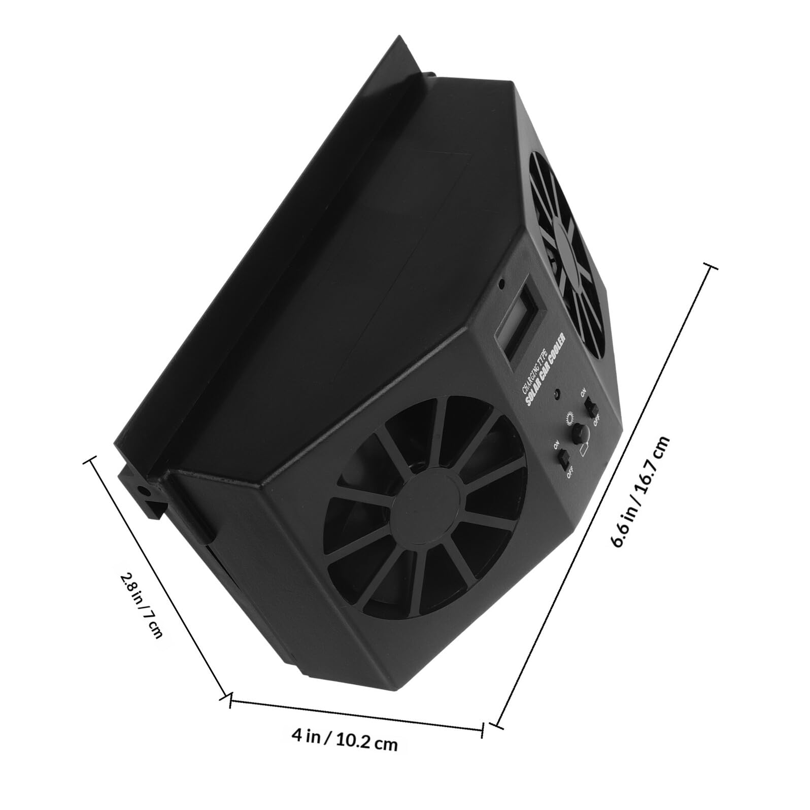 Solarbetriebener Auto Fensterlüfter aus ABS für Innenraumkühlung