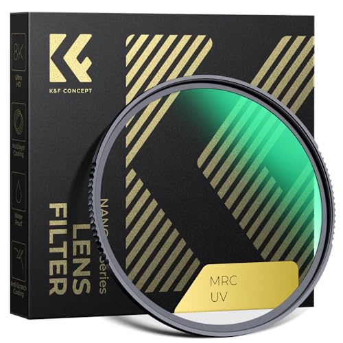 UV Filter 77mm, K&F CONCEPT MCUV Slim Lens Protection Filters Optical Glass 28-Layers Coating Waterproof Ultra Violet Ultraviolet 77mm(Nano-X Series)