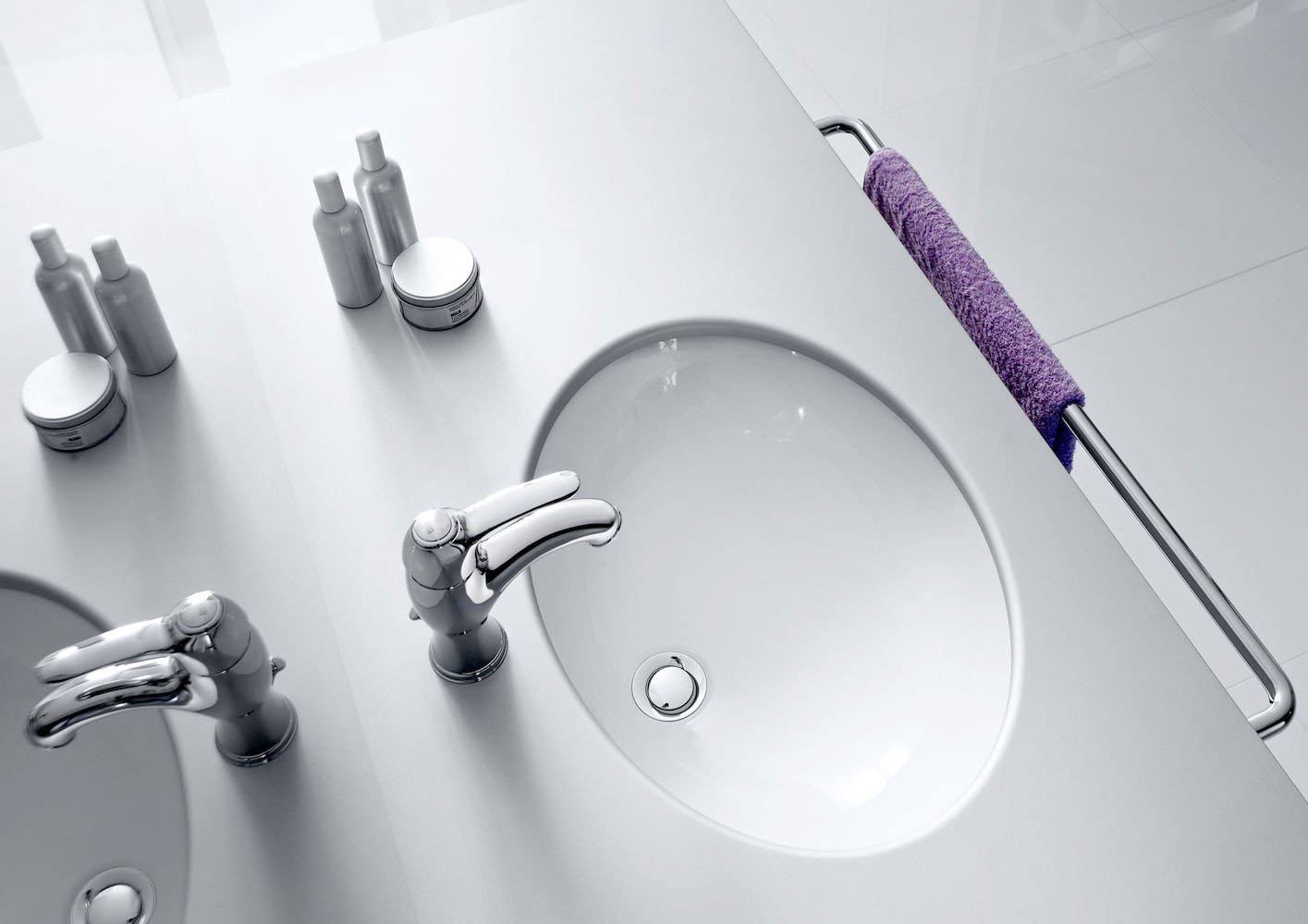 Roca,Grand Berna,Lavabo de porcelana de bajo encimera,Blanco,620mm x 390mm x 215mm,A327899000