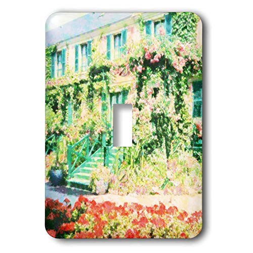 Interrupteur à baïonnette multicolore style Monet interrupteur mural décoratif 3dRose