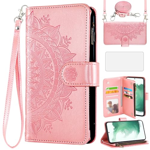 Coque Samsung S22 5G Asuwish Étui Portefeuille Rabat Support Cartes