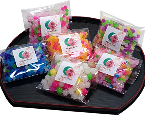 Konpeito Japanese Tiny Sugar Candy Crystal & Normal 100g (Assorted set of 6)