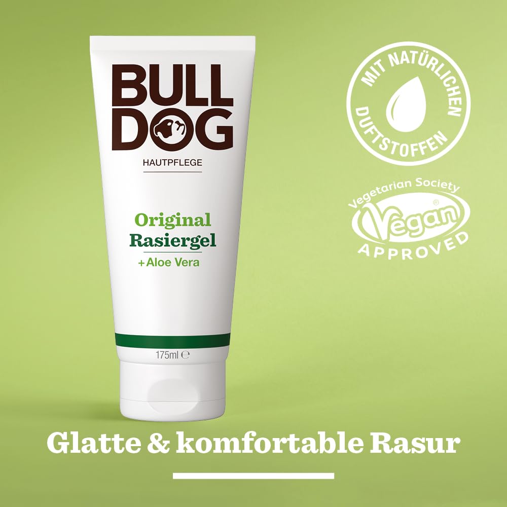 BULLDOG - Rasatura bagnata per uomini | Crema da barba originale | per una rasatura liscia e accurata | 175 ml