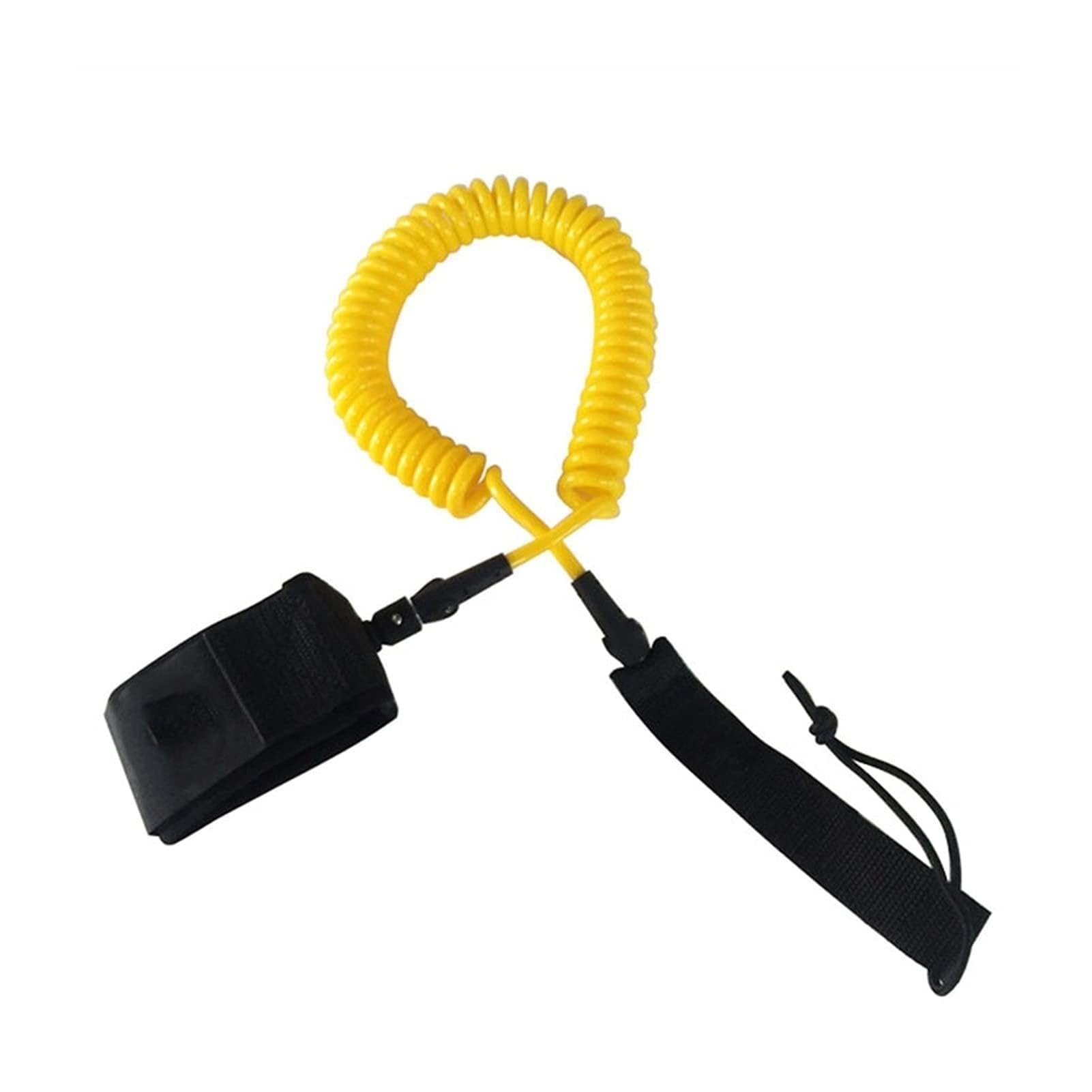 1pc Surfboard Laisse 12ft 7mm Enroulé Laisse enroulée Sup Stand Up Paddle Board Jambes Rope Surfing Accessoires (Color : 12ft 7mm Yellow)