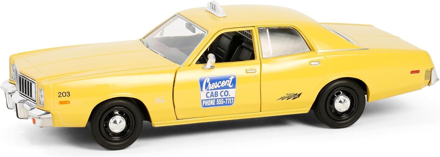 1975 Fury Taxi Crescent Cab Co. Yellow Poltergeist (1982) Movie Hollywood Series 20 1/24 Diecast Model Car by Greenlight 84202