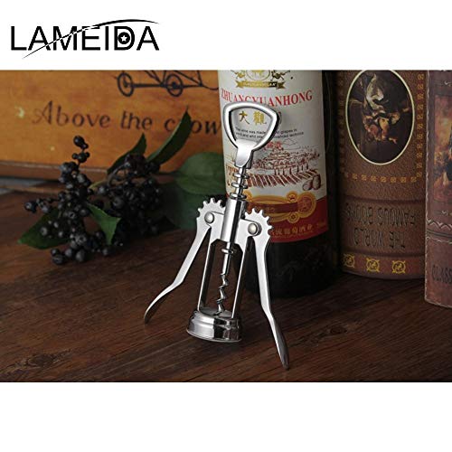 LAMEIDA Rode Wijn Bierflesopener Wing Kurkentrekker voor Home Bar Home Club Restaurant Zinklegering Zilver - Afbeelding 6