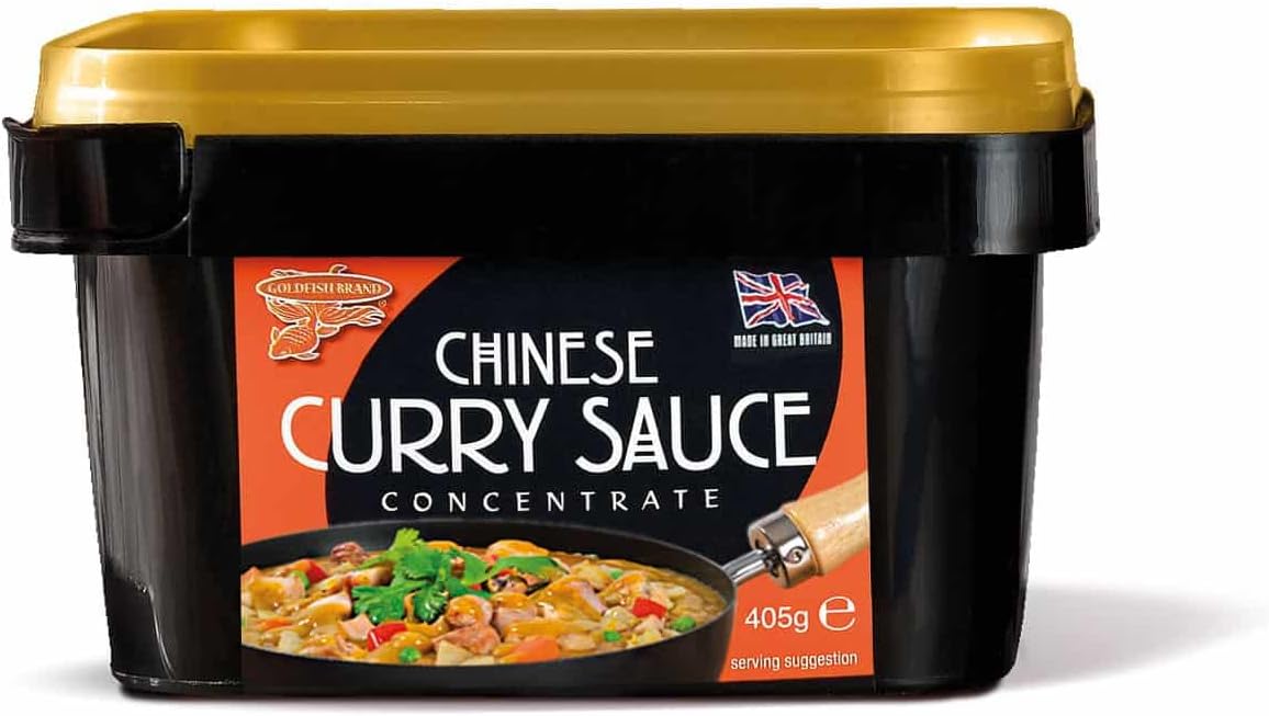 Goldfish Chinese Takeaway Curry Sauce Paste Concentrate 405g Original | Add Flavour to your Dish - (Pack of 4)