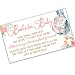 Elephant Boho Floral - Baby Shower Elephant Floral Books for Baby Request Cards (50 Count) | Girl Baby Shower Books for Baby Pink Flowers | Books for Baby Shower | Fun Baby Shower Activities