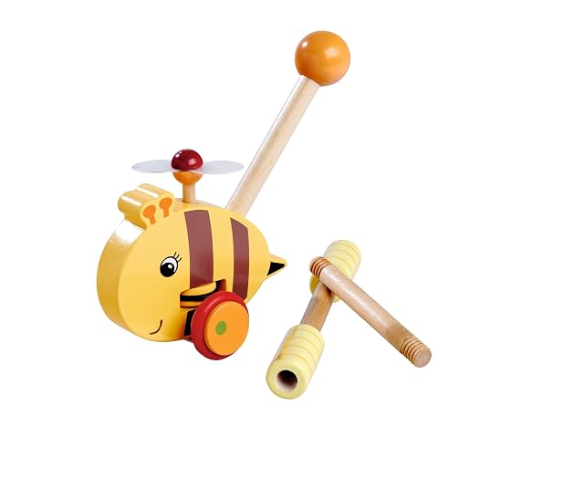 Foto 6 de 7 de Eichhorn 100006804 - Figura de Abeja Deslizante con ala móvil, Longitud del Mango 50 cm, Ruedas de Silicona…