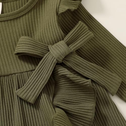 YOUNGER TREE Toddler Baby Girls Fall Clothing Solid Cotton Pit Irregular Skirt Winter Dress Long Sleeve Skirt Outfits3