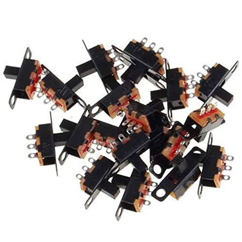 Lezed 50 Pcs Mini Interruttore Slitta SPDT Mini Interruttore a Scorrimento Orizzontale Interruttore a Scorrimento Montaggio Pannello Orizzontale Interruttore Slitta Orizzontale Interruttore